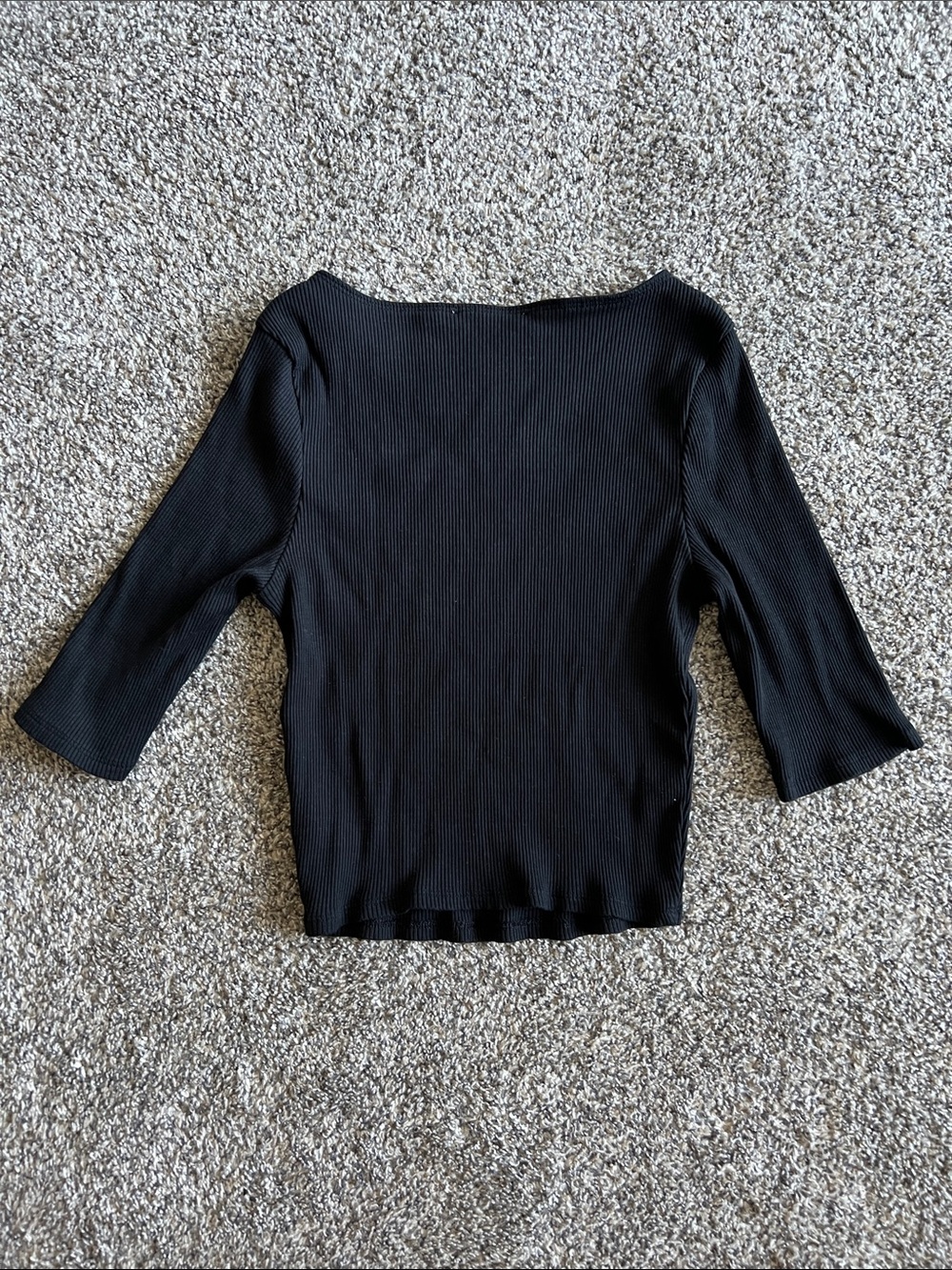 Express | Ribbed Elbow Sleeve Top - Picture 3 of 3
